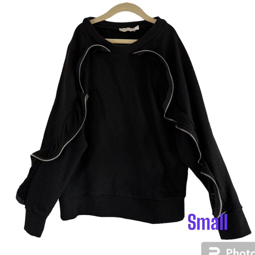 Stellah ruffle zipper sweatshirt top